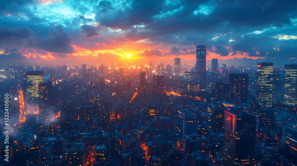 Fototapeta premium night cityscape wallpaper,