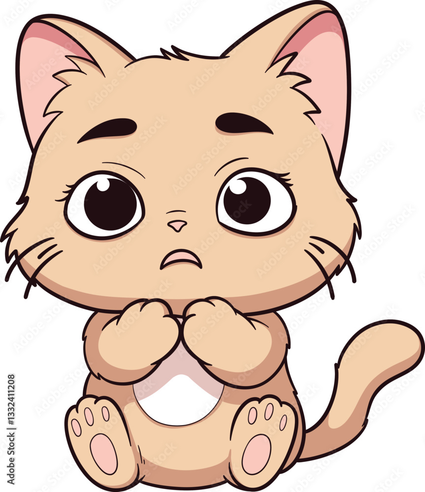 Happy Cartoon Cat with Cute Expressions Happy Cartoon Cat with Cute Expressions