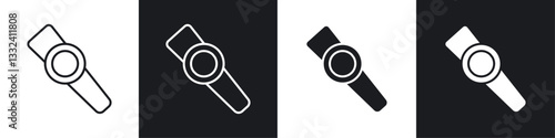 Kazoo icon symbol collection on white background.