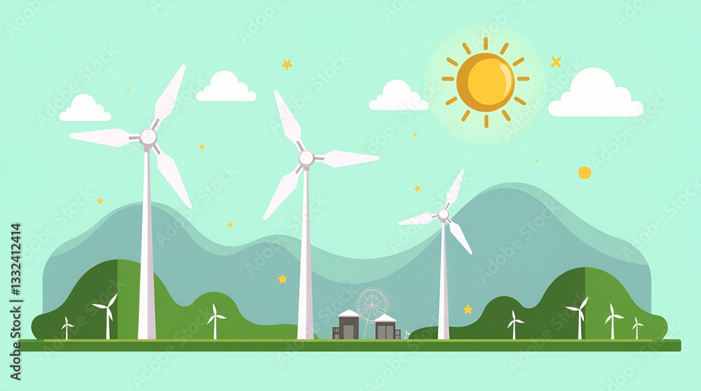 Flat ESG Renewable Energy Vector: Sustainable Power Sources & Green Solutions for Corporate Responsibility Flat ESG Renewable Energy Vector: Sustainable Power Sources & Green Solutions for Corporate Responsibility