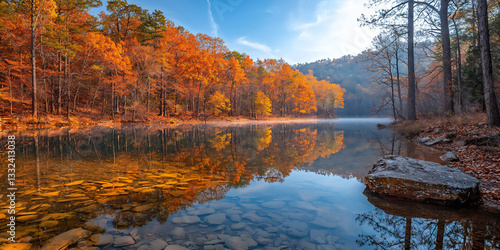 Fototapeta Naklejka Na Ścianę i Meble -   ozark lake wallpaper,