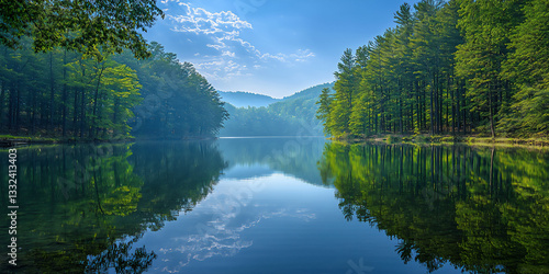 Fototapeta Naklejka Na Ścianę i Meble -   ozark lake wallpaper,
