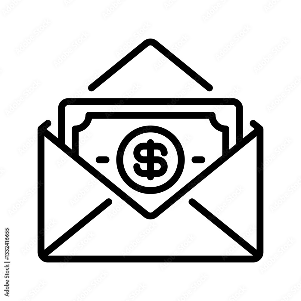 Salary Payment line icon. Universal creative premium symbol. Vector sign icon logo template. Vector illustration Salary Payment line icon. Universal creative premium symbol. Vector sign icon logo template. Vector illustration