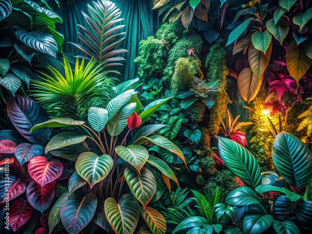 Obraz premium Tranquil Biophilic Art: Low Light Fade Texture Pattern Stock Photo - Abstract Nature Design