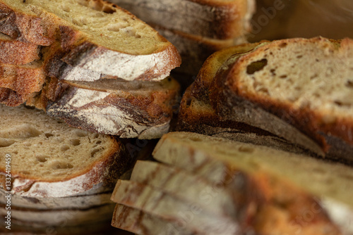 Close-up of rustic sourdoug...