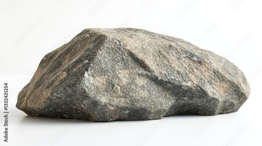 Obraz premium Isolated rock on white background for product display mock-up.
