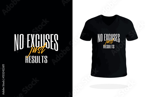 No Excuses Just Results Motivational Tee