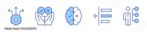 Options Icon vector illustration. Line Duotone style. Editable stroke. decision, indent, decision making, hr manager