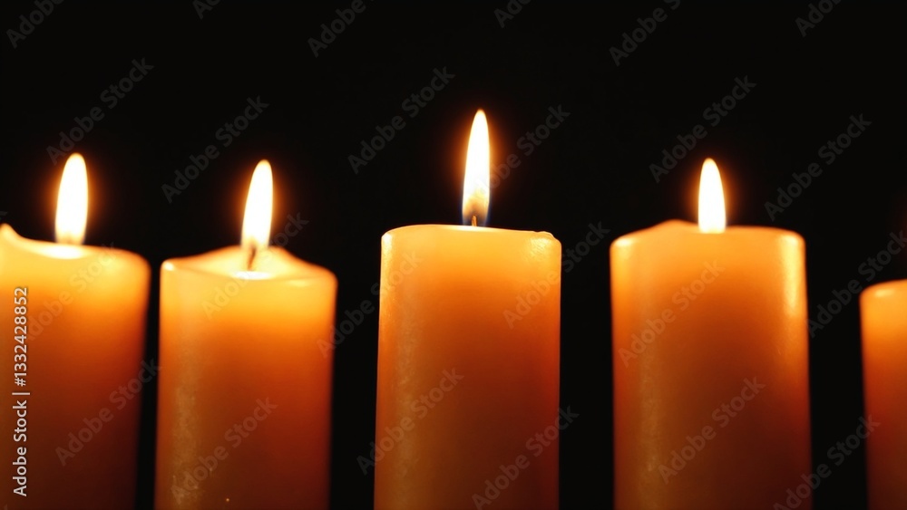 Glowing Candles Row of Lit Candles Warm Candlelight Peaceful Atmosphere Romantic Ambiance Spiritual Glowing Candles Row of Lit Candles Warm Candlelight Peaceful Atmosphere Romantic Ambiance Spiritual