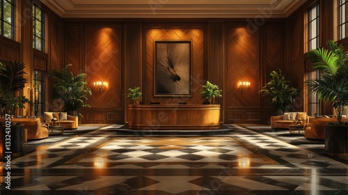 Wallpaper Mural Luxurious Hotel Lobby: Opulent Interior Design Torontodigital.ca