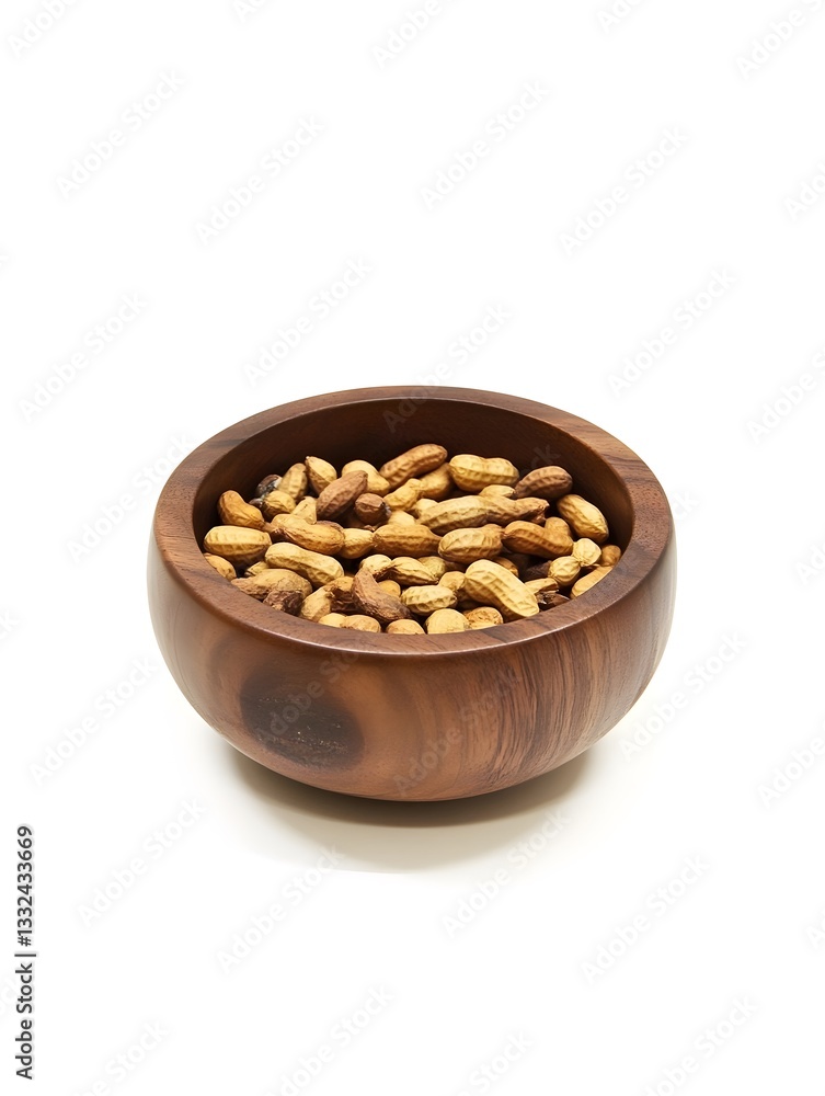 Isolated Peanuts Nuts Food in a Bowl Delicious Healthy Snack Isolated Peanuts Nuts Food in a Bowl Delicious Healthy Snack