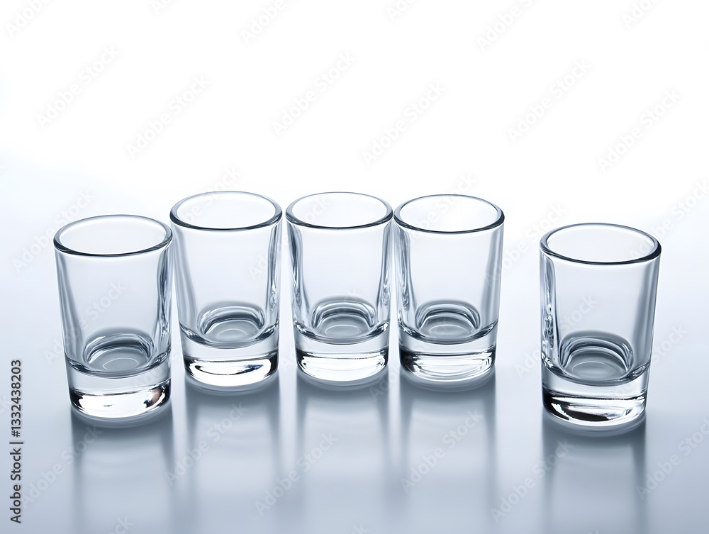 Isolated Empty Small Clear Shot Glass of Water Drinking Beverage Isolated Empty Small Clear Shot Glass of Water Drinking Beverage