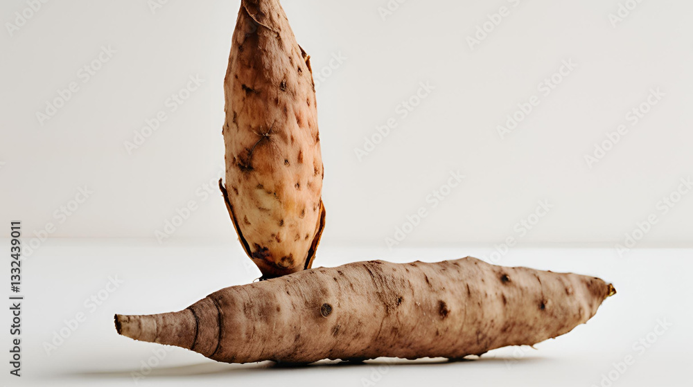 small Cassava isolated on white background small Cassava isolated on white background
