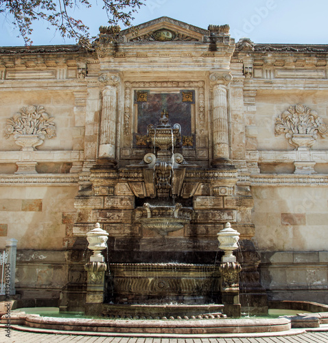 Photography fountain of the yildiz sarayi ( star palace) in istanbul
