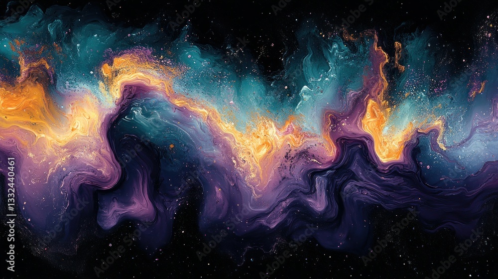 Abstract swirling cosmic nebulae Abstract swirling cosmic nebulae