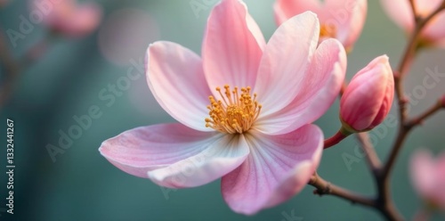 Close-up of a delicate blossom encased within a simple white frame, close-up, white, flora
