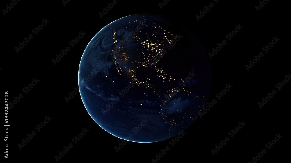Earth at Night, City Lights Earth at Night, City Lights
