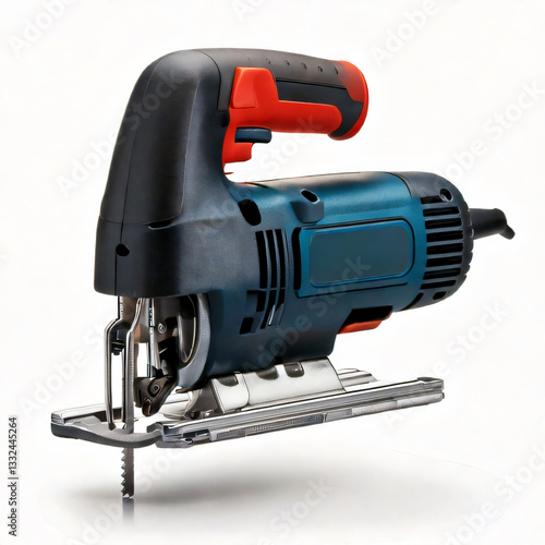 Blue color Reciprocating saw Tools and Hardware_. against isolate whi-065