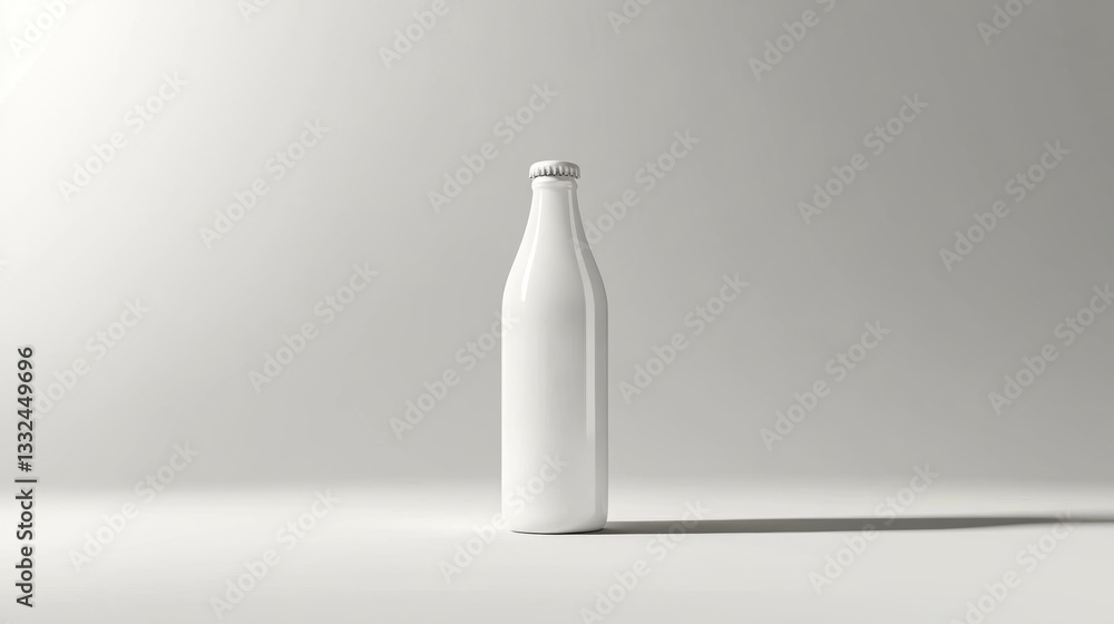 Blank White Bottle Mockup: Perfect for Branding and Design Blank White Bottle Mockup: Perfect for Branding and Design
