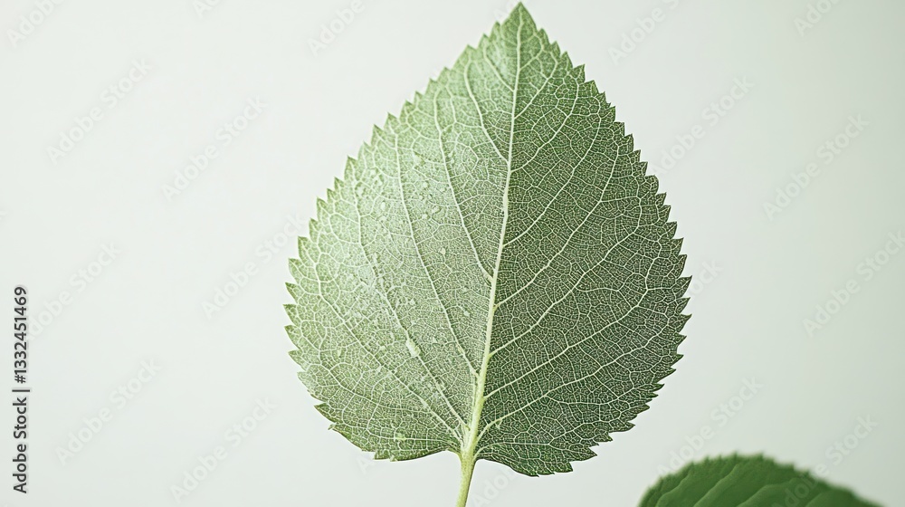 Fototapeta premium Intricate Leaf Details: A Close-Up Study of Nature's Design