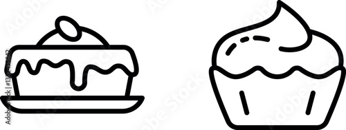 "Soft Butter Cake Icon – Rich and Buttery Dessert Symbol in Vector Style"