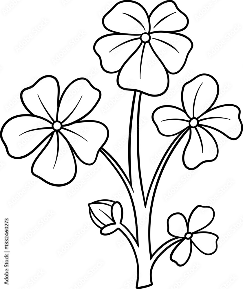Obraz premium Minimalist Simple Cute Flower Outline