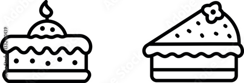 "Colorful Funfetti Cake Icon – Joyful and Festive Dessert Symbol in Vector Style"