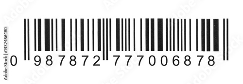 Wallpaper Mural Black barcode, tag for products, bar code icon isolated on white background, with clipping path	 Torontodigital.ca