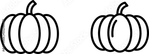 "Pumpkin Icon Representing Autumn, Harvest, and Festive Celebrations"