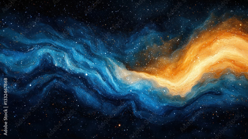 Fototapeta premium Cosmic swirls of vibrant nebulae