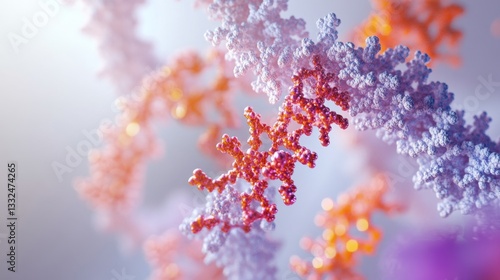 Visualize complex biological proteins laboratory gigapixel images scientific environment microscopic viewpoint