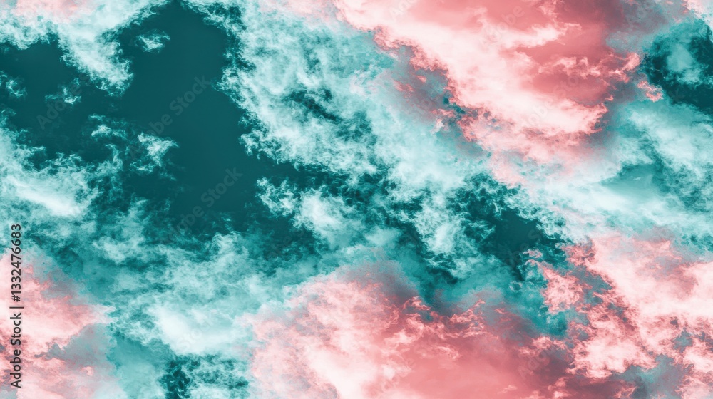 Obraz premium Dynamic cloud patterns in the sky nature photography vibrant colors outdoor environment aerial view abstract concept
