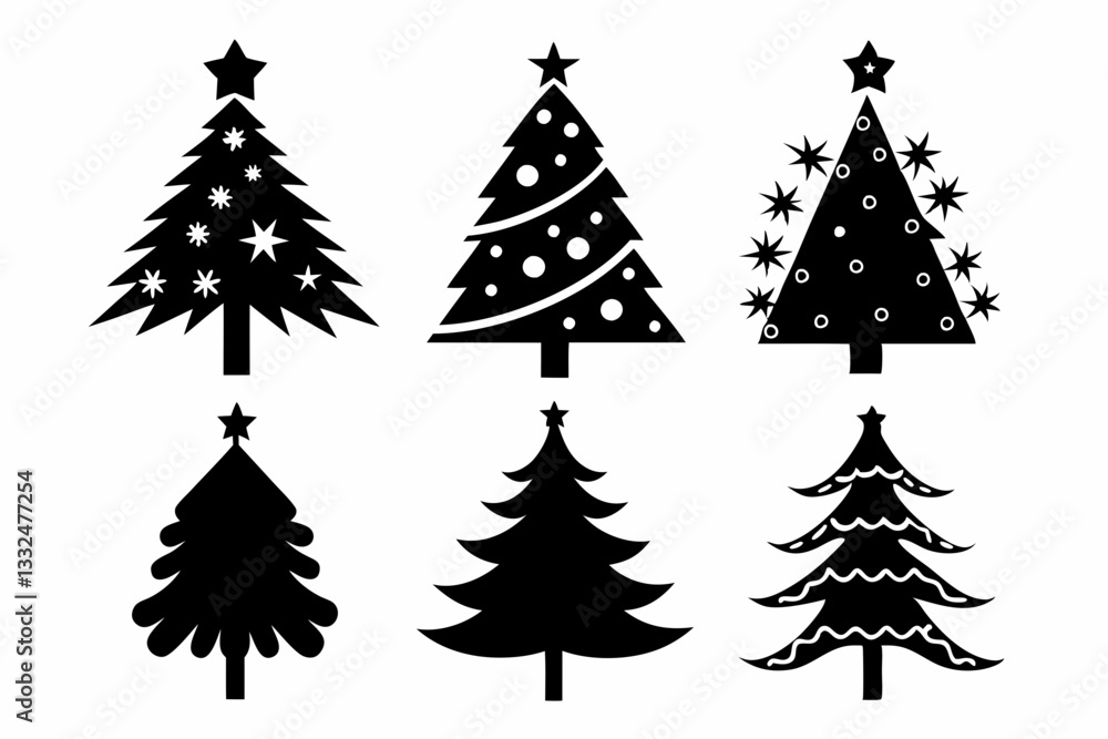 Fototapeta premium Christmas tree vector