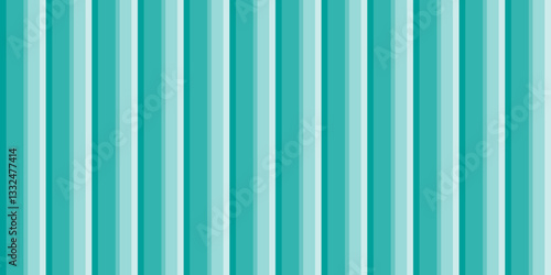 Stripe background lines of textile texture pattern with a vertical seamless fabric vector in teal and cyan colors.