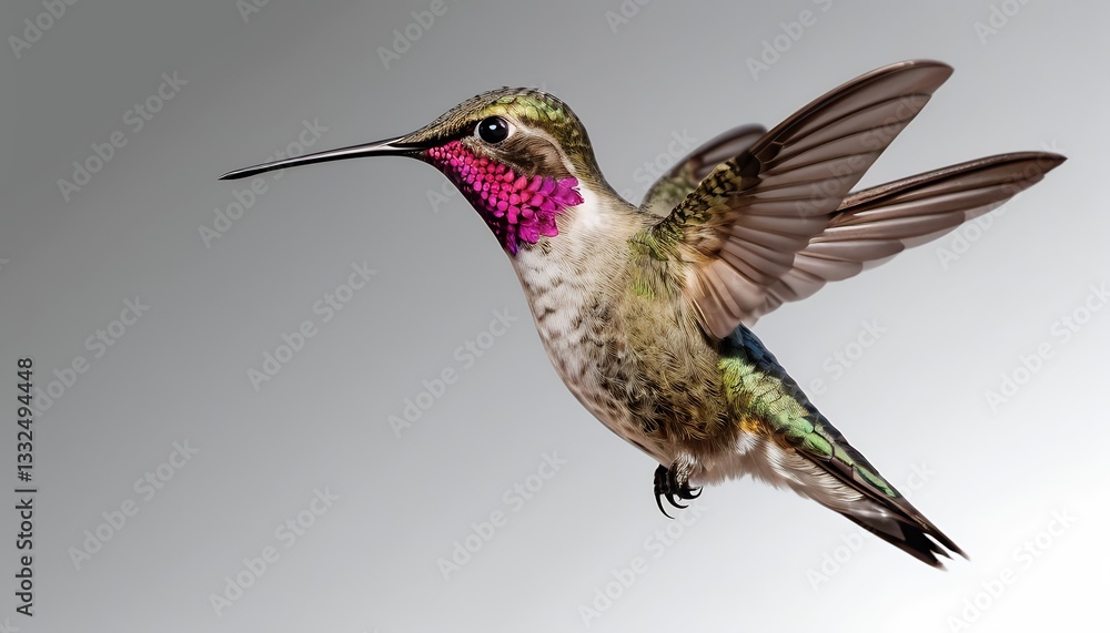 Fototapeta premium A Stunning Rufous Hummingbird in Flight.