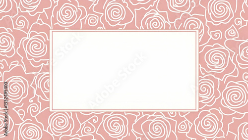 Wallpaper Mural Inspirational icons and rose patterns border frame with motivational copy space for International Womens Day concept as Inspirational icons and elegant rose patterns framing motivational space for Int Torontodigital.ca