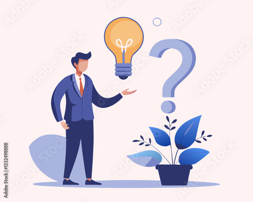 Business Solution Concept: Question and Answer for Problem Solving