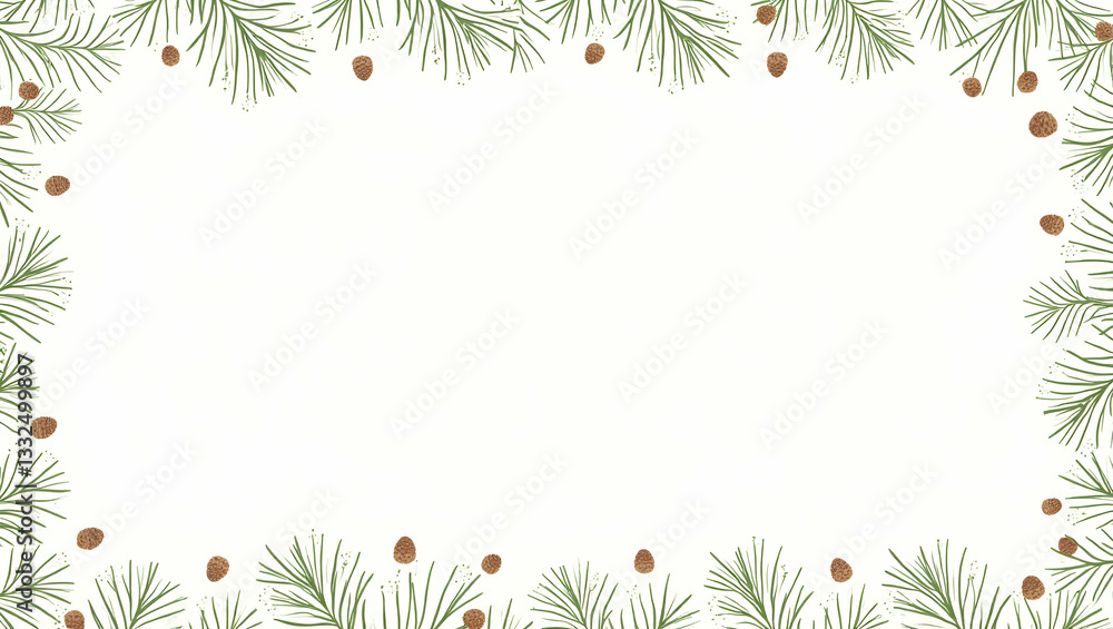 Seamless Flat Snowy Pine Tile Pattern Featuring Pinecones and Snowflakes for Nature-Inspired Winter Decor - Cute Vector Illustration for Smart Home Design Seamless Flat Snowy Pine Tile Pattern Featuring Pinecones and Snowflakes for Nature-Inspired Winter Decor - Cute Vector Illustration for Smart Home Design