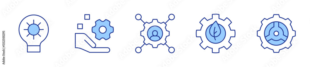 digital asset management, gears, skills, gear. Gear Icon vector illustration. Line Duotone style. Editable stroke digital asset management, gears, skills, gear. Gear Icon vector illustration. Line Duotone style. Editable stroke
