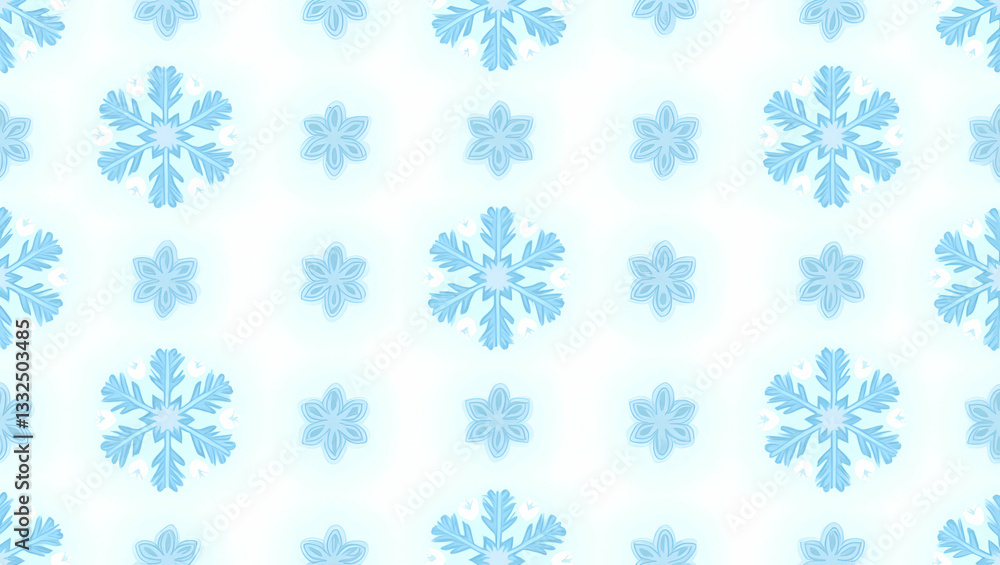 Icy snowflake and mitten seamless tile pattern with cool blue and white tones concept as Cool blue and white tones highlight icy snowflakes paired with cozy mittens in a seamless tile pattern for wint Icy snowflake and mitten seamless tile pattern with cool blue and white tones concept as Cool blue and white tones highlight icy snowflakes paired with cozy mittens in a seamless tile pattern for wint