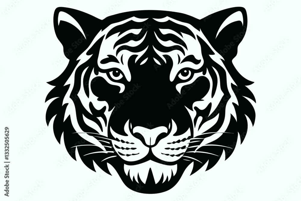 Obraz premium A high-quality vector illustration featuring detailed animal heads including wild and domestic species. Perfect for logo design, tattoo art, educational materials, 