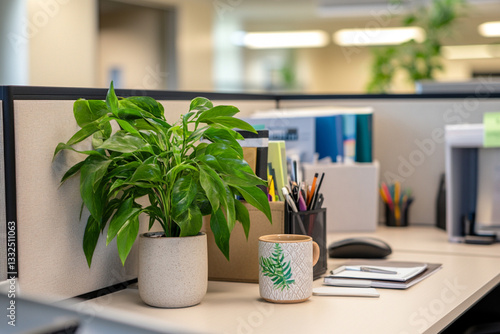 A shared open-space office 