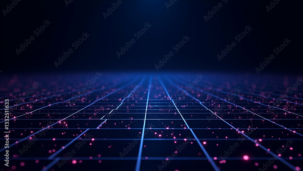 Obraz premium Futuristic Seamless Tile Design: Bold Cyber Art in Digital Fusion