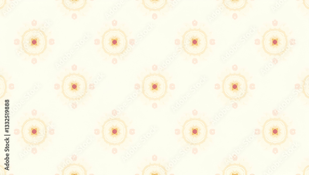 Soft Pastel Seamless Tile Pattern with Delicate Floral Accents Soft Pastel Seamless Tile Pattern with Delicate Floral Accents
