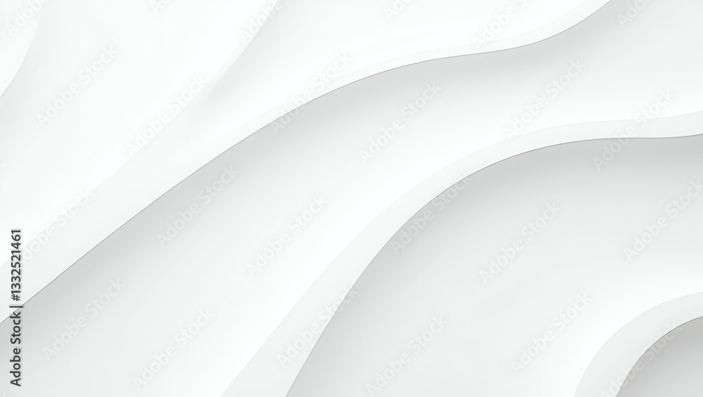 Obraz premium Twist Wave Polygons with Linear Strokes: Crafting Sleek Futuristic Tile Patterns for Brand and Interior Design in Photo Stock Concepts with Crisp White Spaces