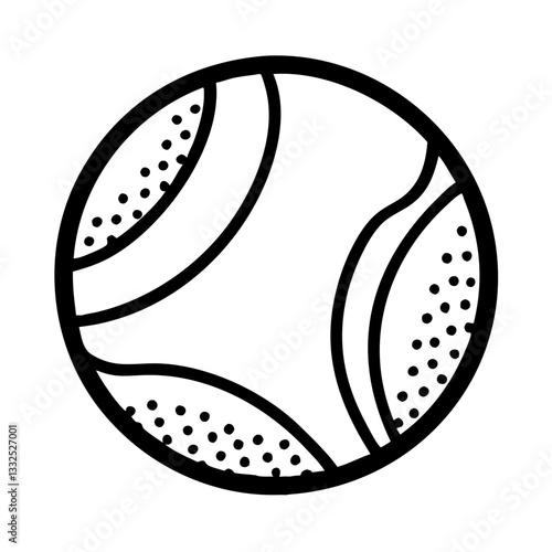 Tennis ball icon, dynamic sports symbol, game excitement concept