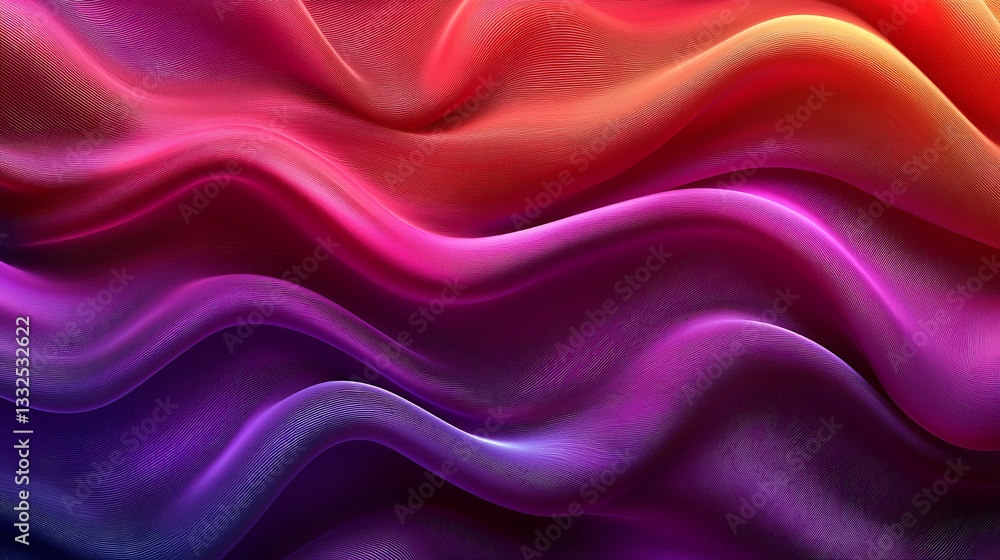 Obraz premium Vibrant Color Waves Abstract Background