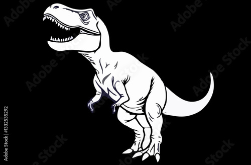 abstract illustration of Tyrannosaurus Rex 