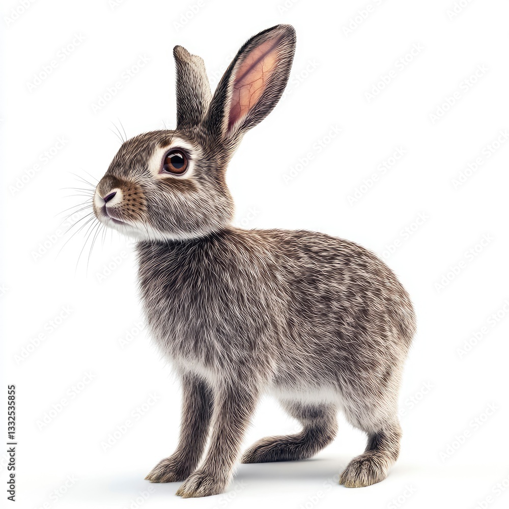 Obraz premium Happy easter bunny celebrating easter day with colorful eggs