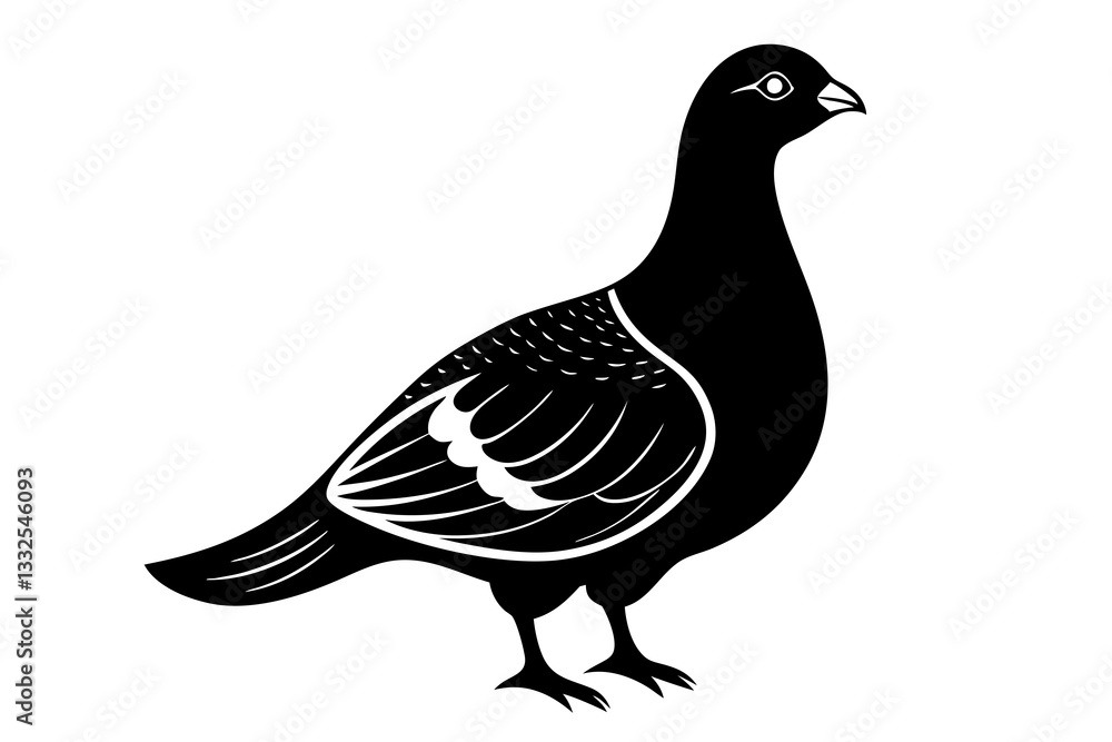 Obraz premium Scaled Quail Creative Vector Design